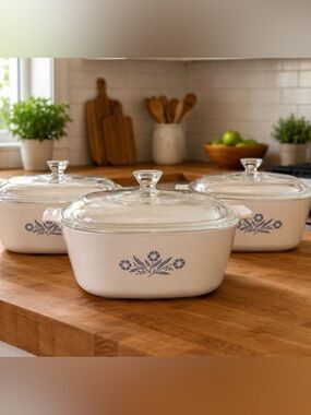 VTG. Corning Ware 7 piece set.